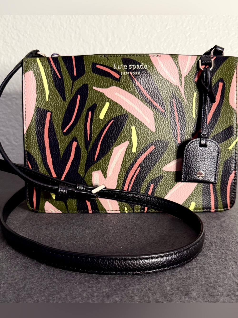 Kate Spade Jackson Forest Floral Triple Gusset Crossbody